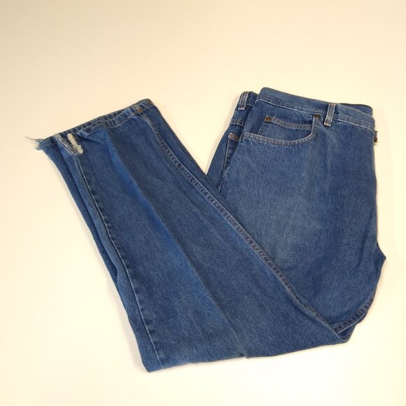 Key Heavy Duty Work Jeans 4874-43 Men's W42 L32 100% Cotton Cuffs Are Custom Cut - Picture 3 of 5
